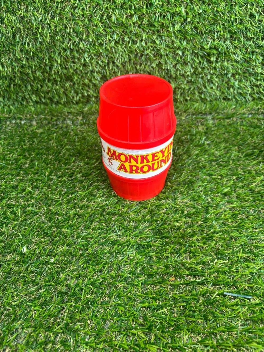 Vintage Monkeying Around Red Barrel of Monkeys Game Style 15 Plastic Links Toy